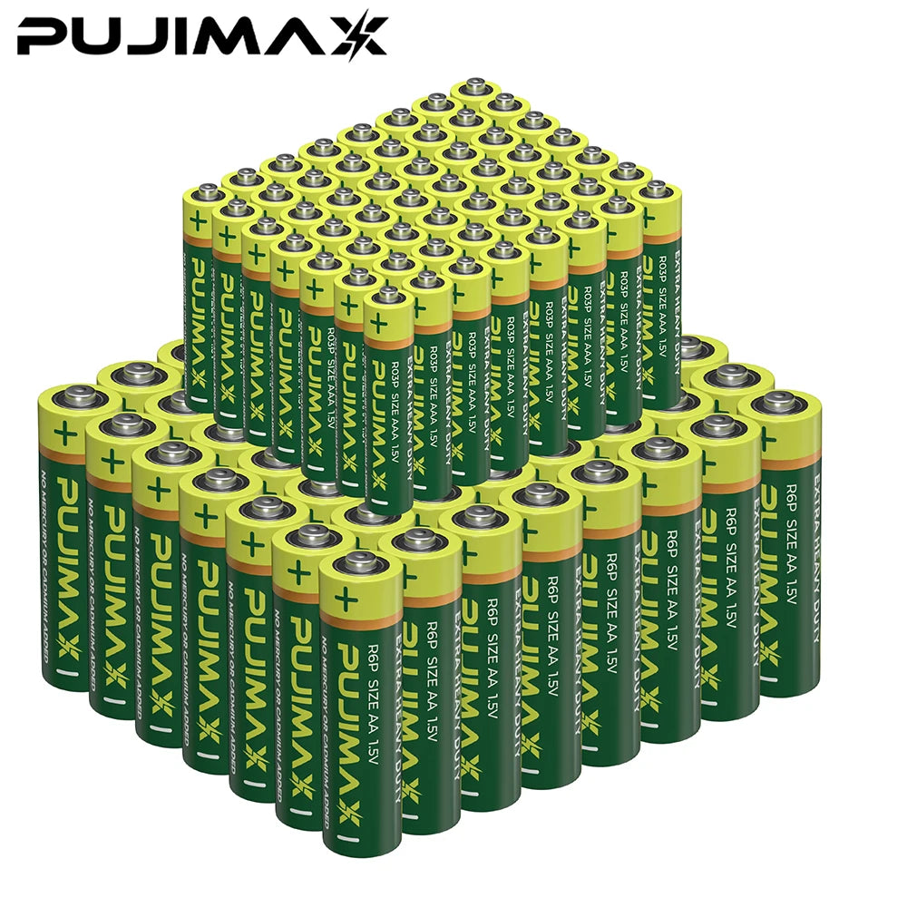 PUJIMAX Carbon Zinc Heavy Duty Batteries for Remote Controls
