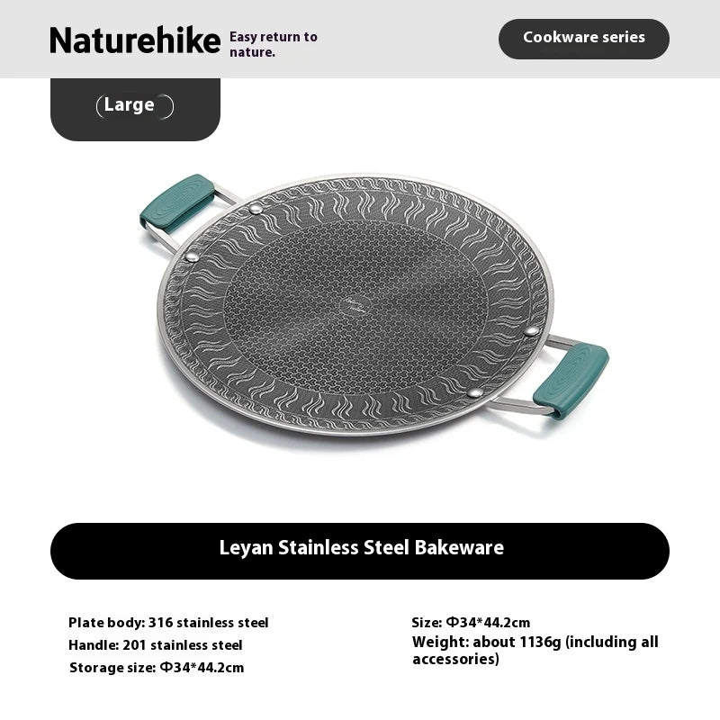 Naturehike Stainless Steel Honeycomb Camping Grill Pan With Handle