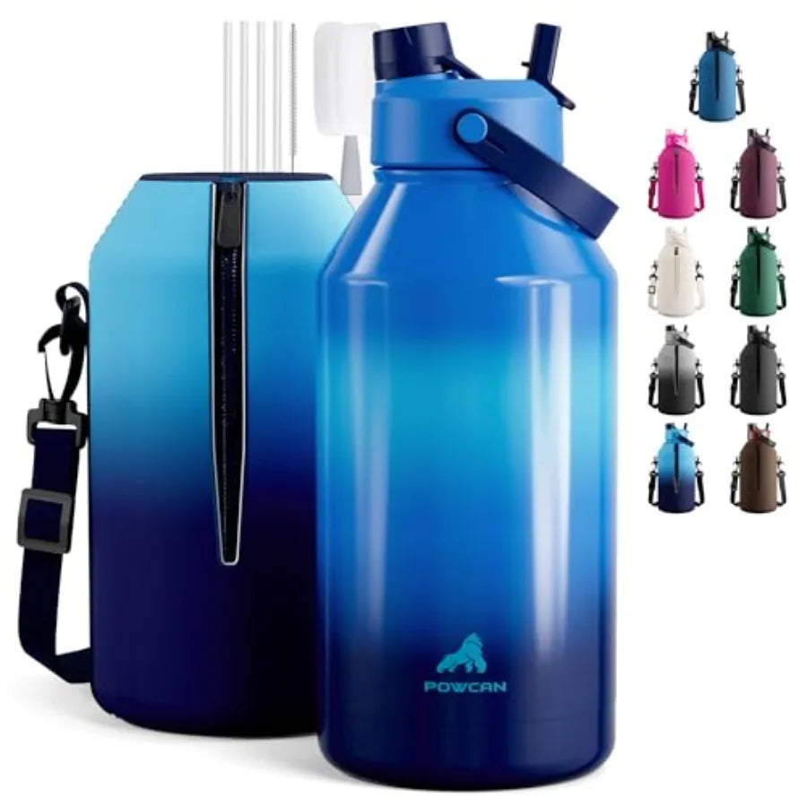 Insulated Water Bottle With Straw And Spout Lid, Leakproof, BPA Free