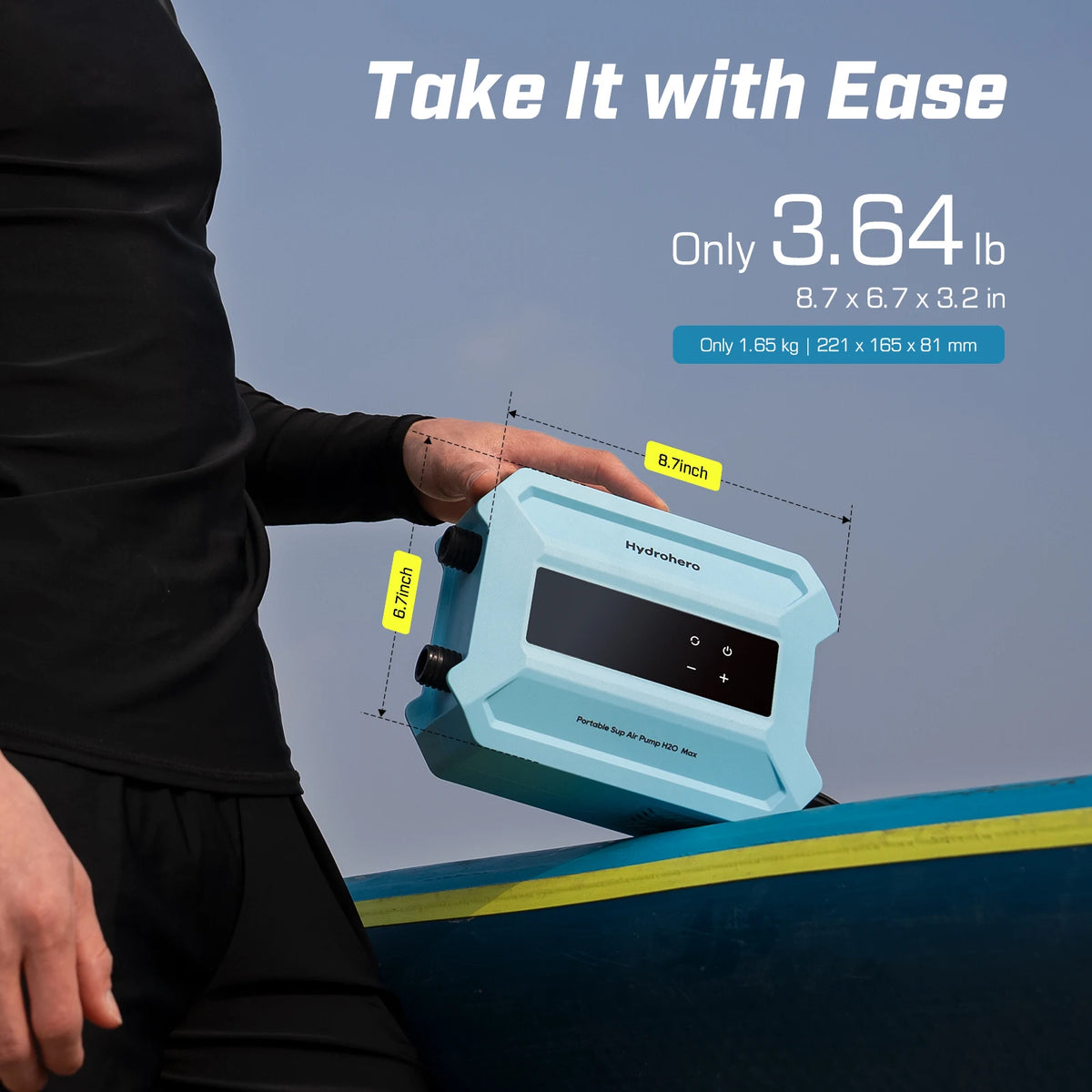 Hydrohero Rechargeable Electric Pump for Paddle Boards and Inflatables