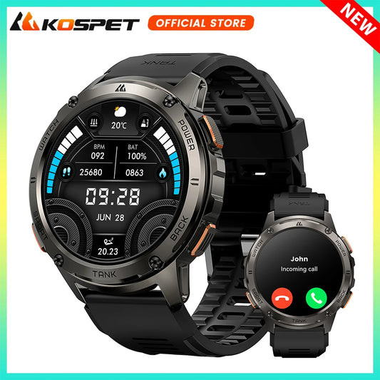 KOSPET TANK T3 Smartwatch With Bluetooth Calling And Fitness Tracking