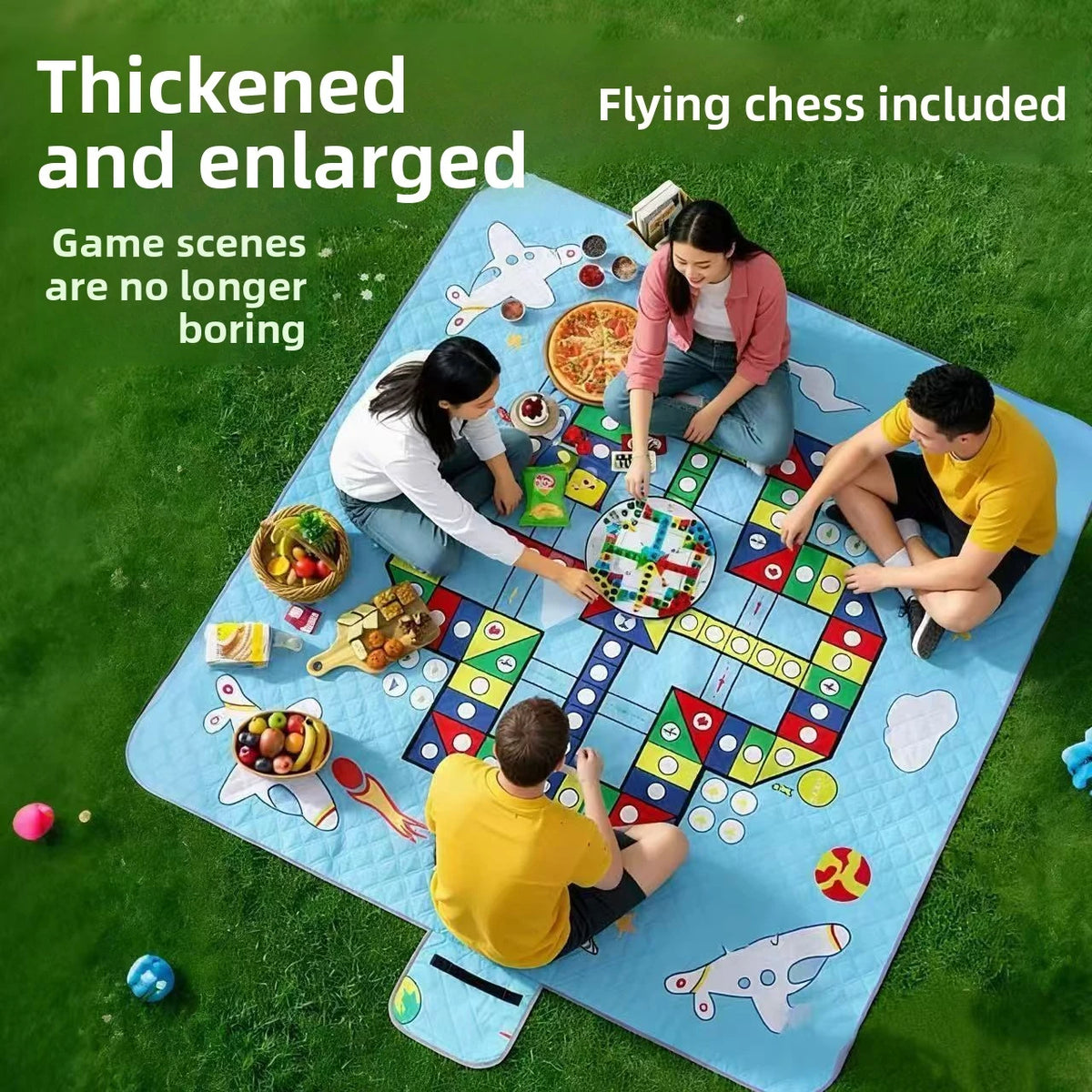 Portable Moisture Resistant Outdoor Picnic Mat for Camping and Beach