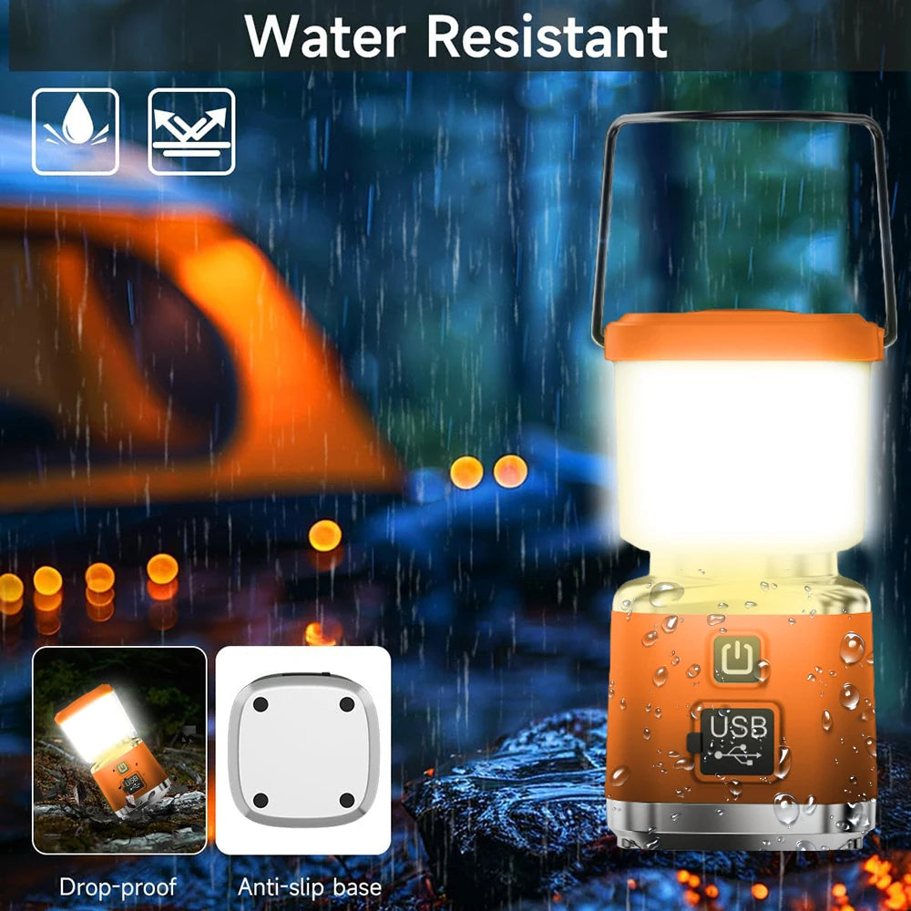 Portable LED Camping String Lantern With Power Bank And Dimming