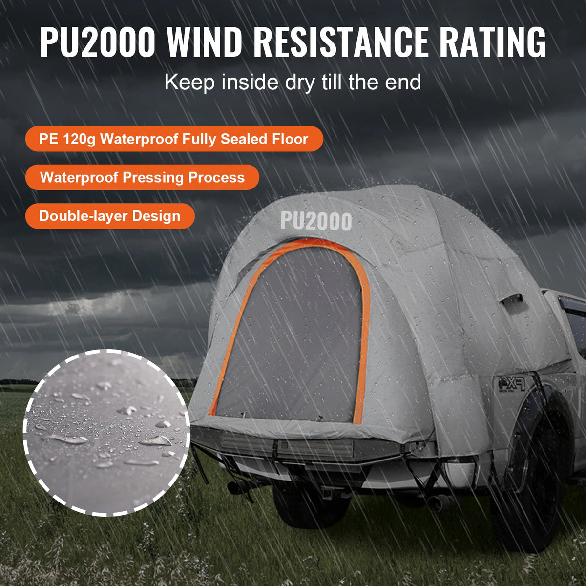 VEVOR Waterproof Double Layer Truck Bed Tent for Camping