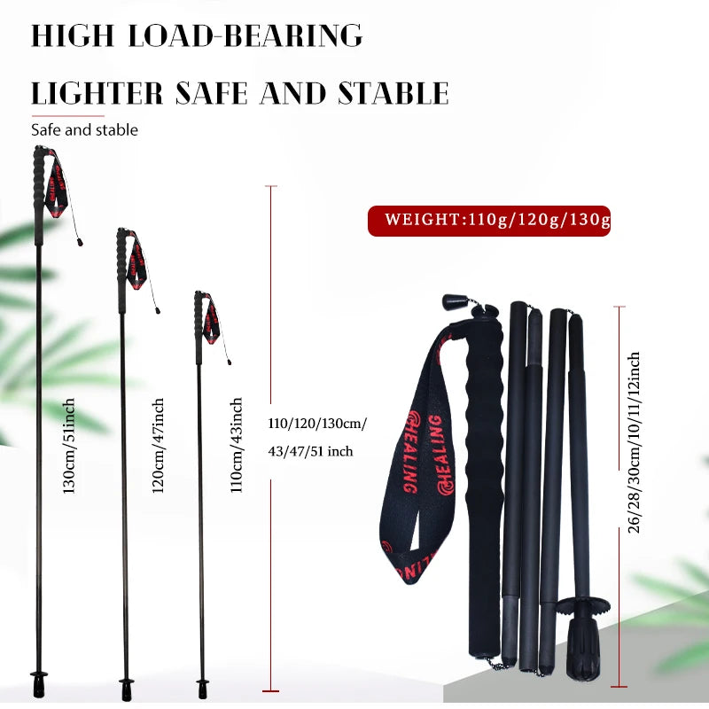 Okhealing Foldable Carbon Fiber Trekking Poles