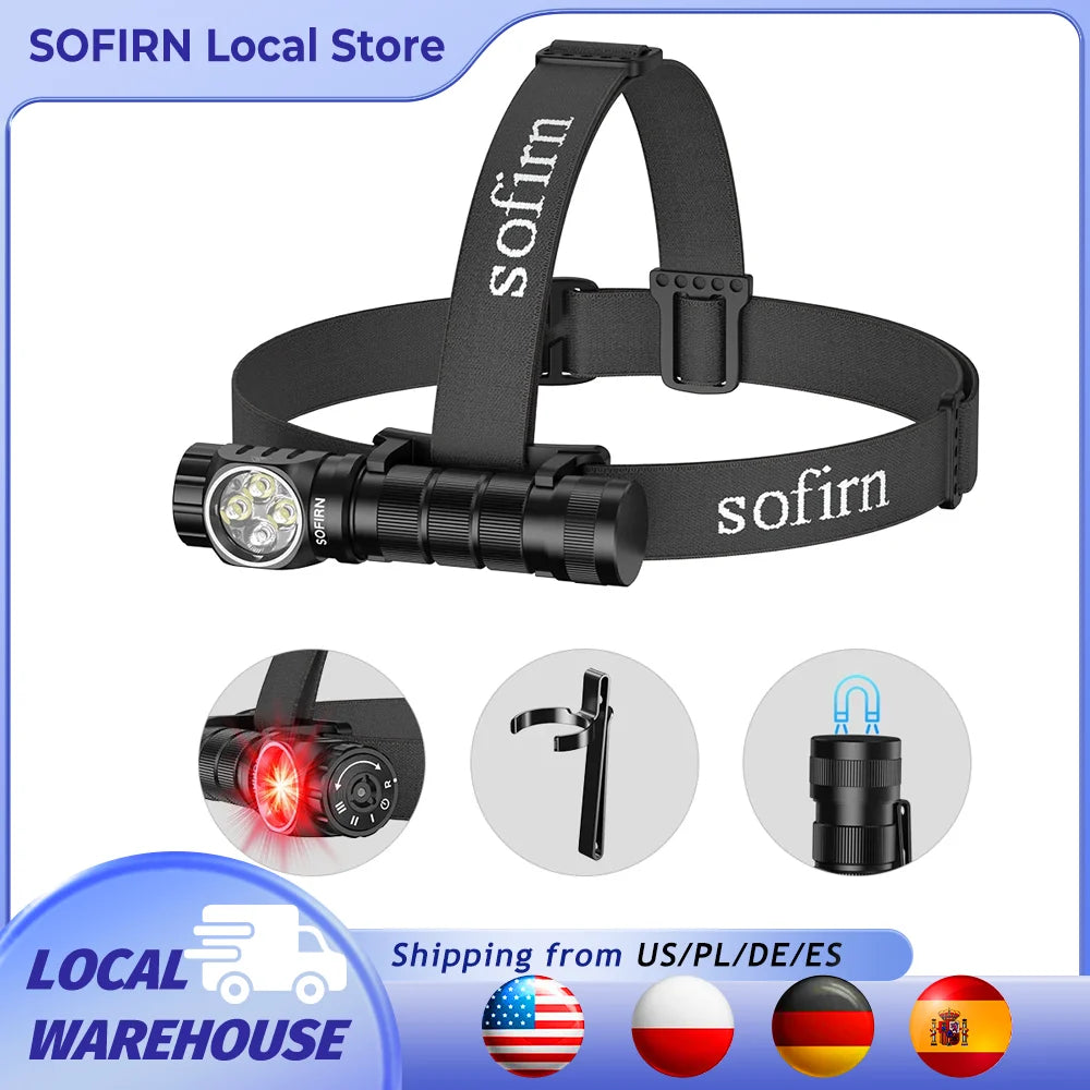 Sofirn HS43 Rechargeable LED Headlamp With Red Light