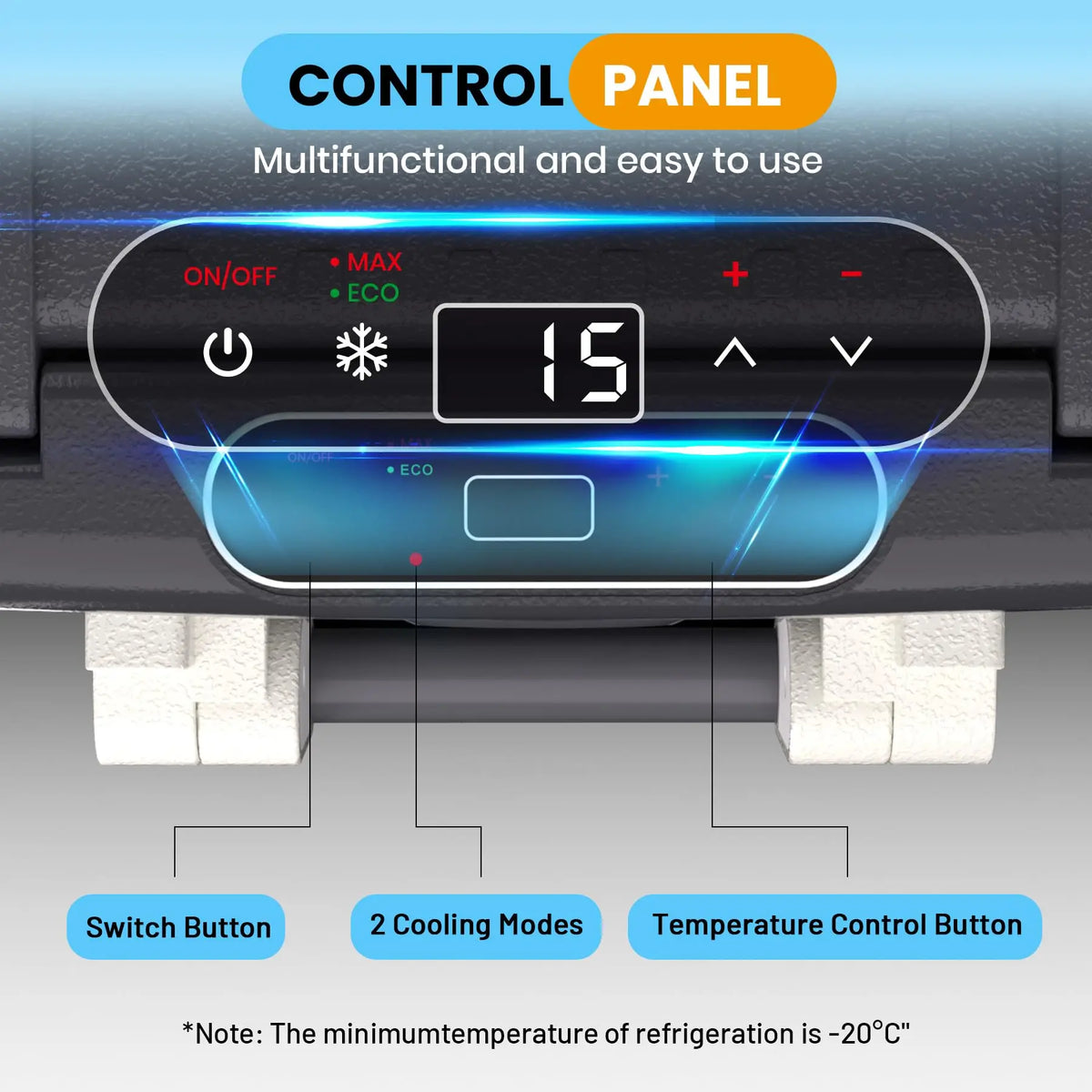 HiMISS Portable 12V Car Refrigerator Freezer for Camping and Travel