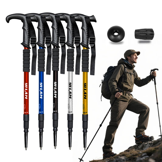 Ultralight Aluminum Hiking Poles With Shock Absorption