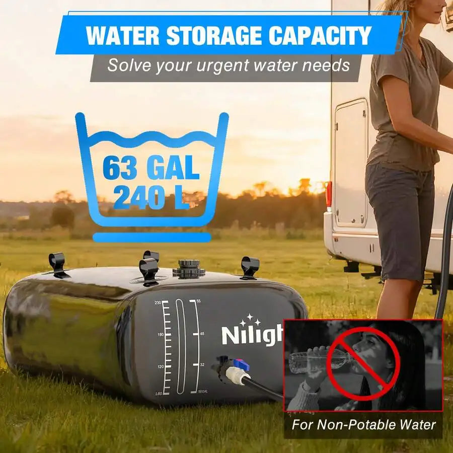 Nilight Foldable Potable Water Storage Bladder for RVs and Camping