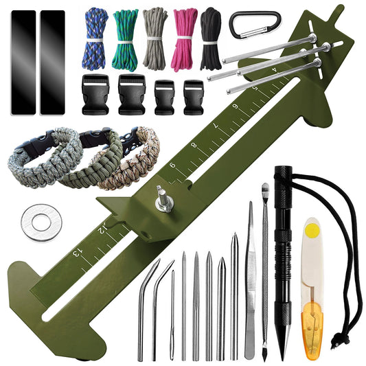 Paracord Bracelet Making Kit With Adjustable Jig And Marlin Spike