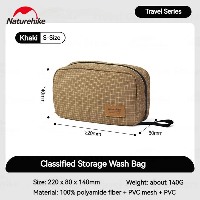 Naturehike Waterproof Hanging Toiletry Bag With Wet And Dry Compartments