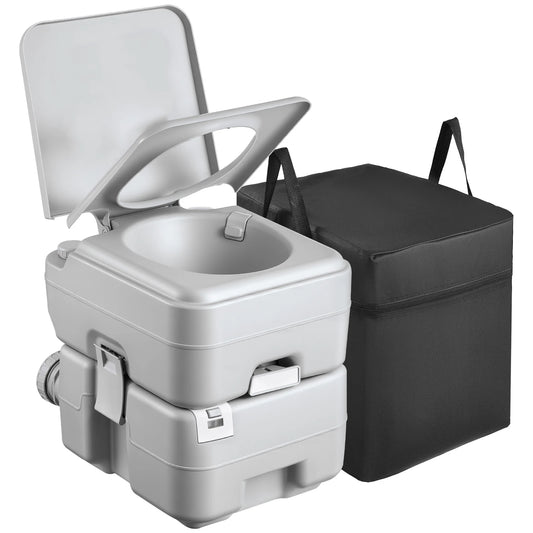SucceBuy Portable Toilet With Detachable Waste Tank And Level Indicator