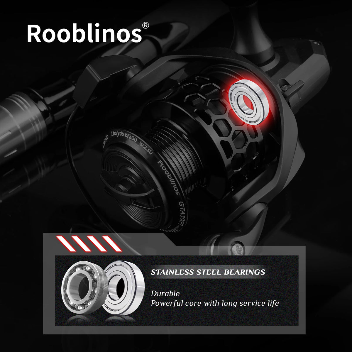 Rooblinos Metal Spinning Reel For Freshwater And Saltwater