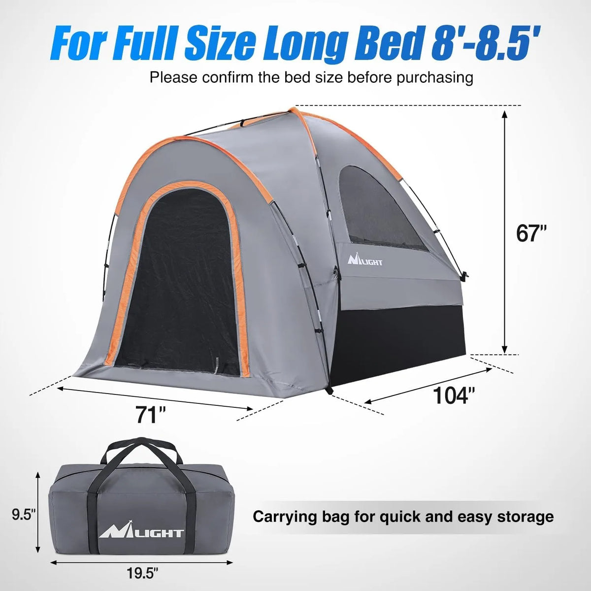Waterproof Double Layer Pickup Truck Bed Camping Tent