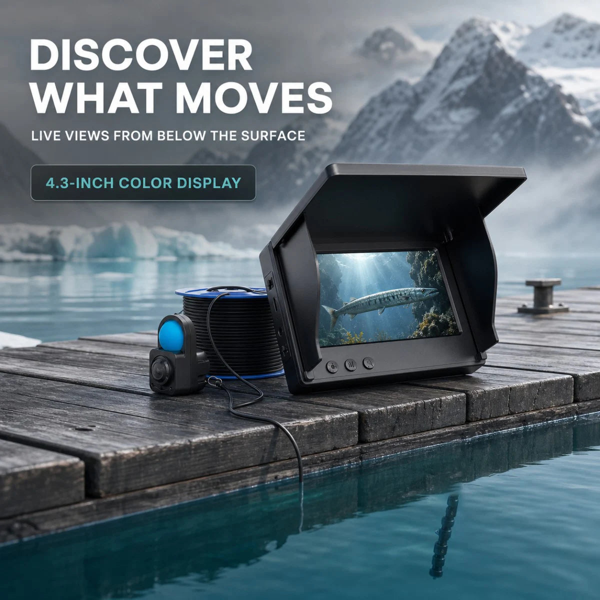 Portable Underwater Fishing Camera With Night Vision Monitor