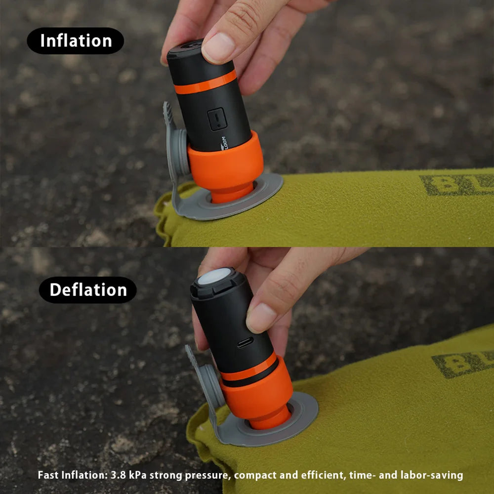 Soomloom Portable Electric Thumb Air Pump With Magnetic Flashlight