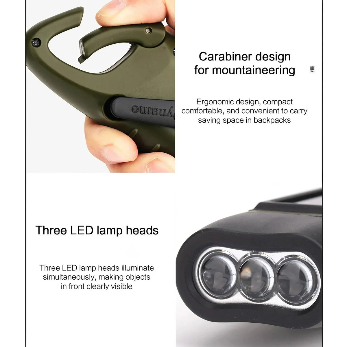 STONEGO Solar Powered LED Flashlight With Emergency Charging Light