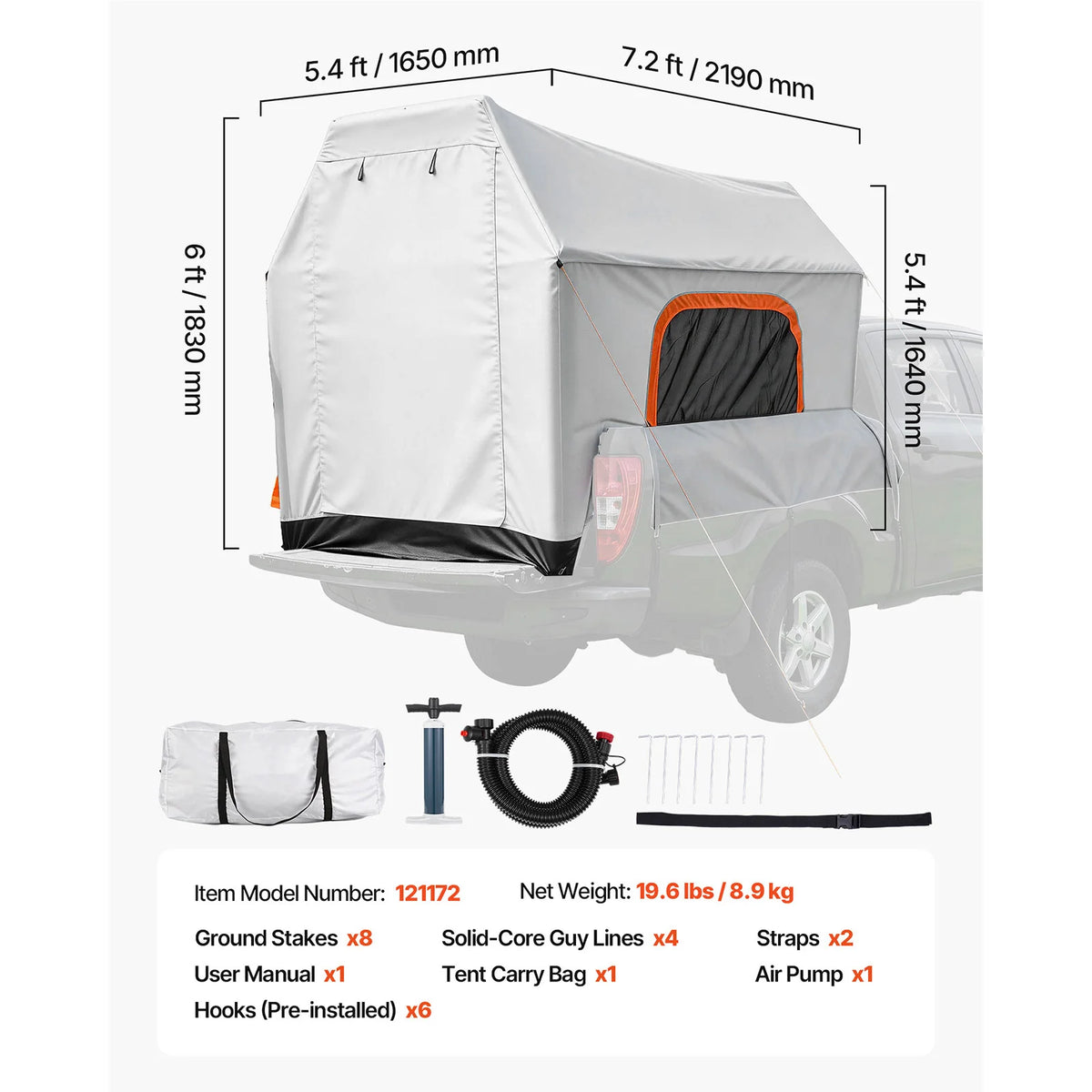 SucceBuy Inflatable SUV Tent With Awning For Camping
