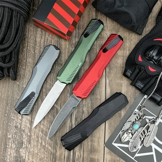 DIY T6 Aluminum Handle D2 Knife Outdoor EDC Camping Tool