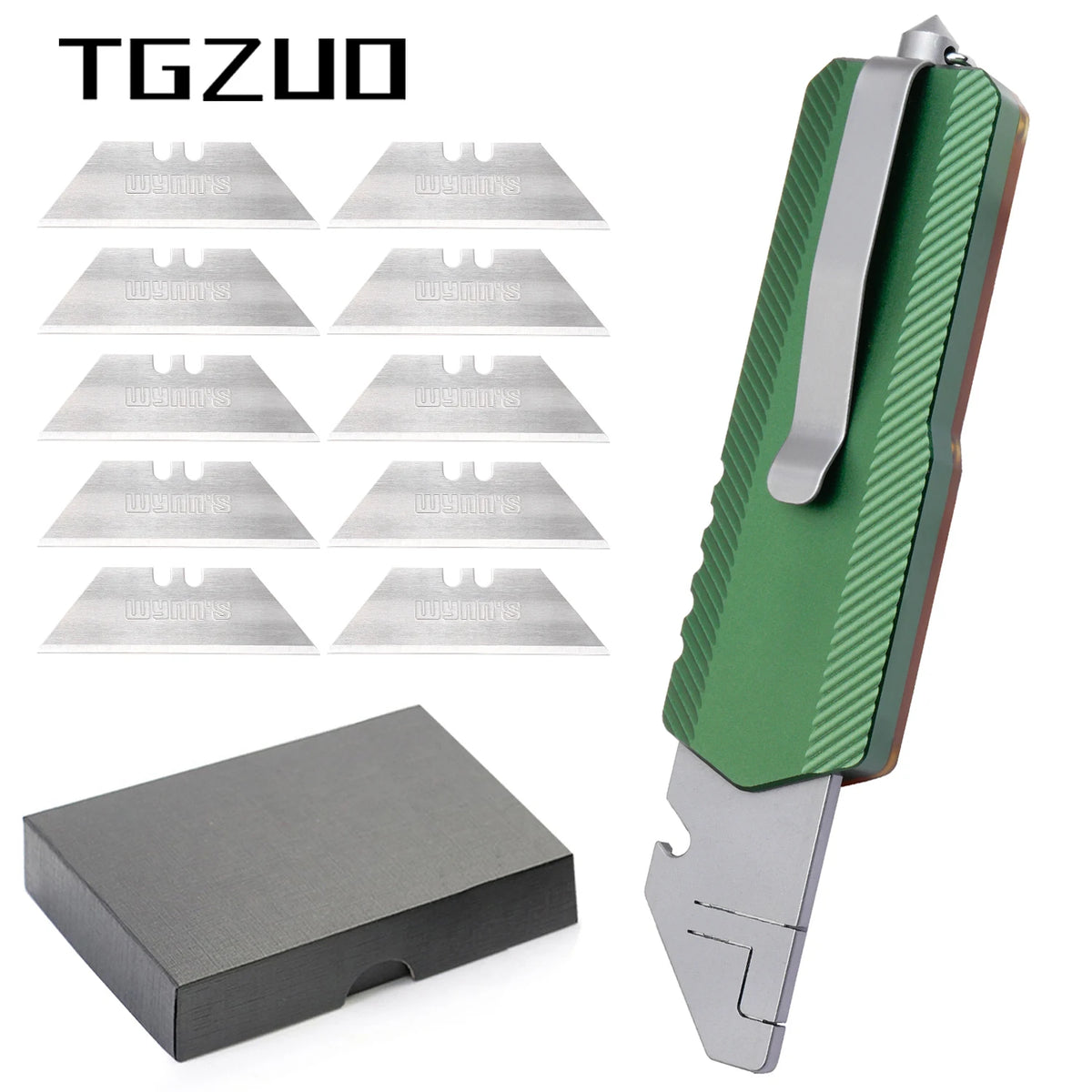 TGZUO Aluminum Alloy Utility Knife With Replacement Blades