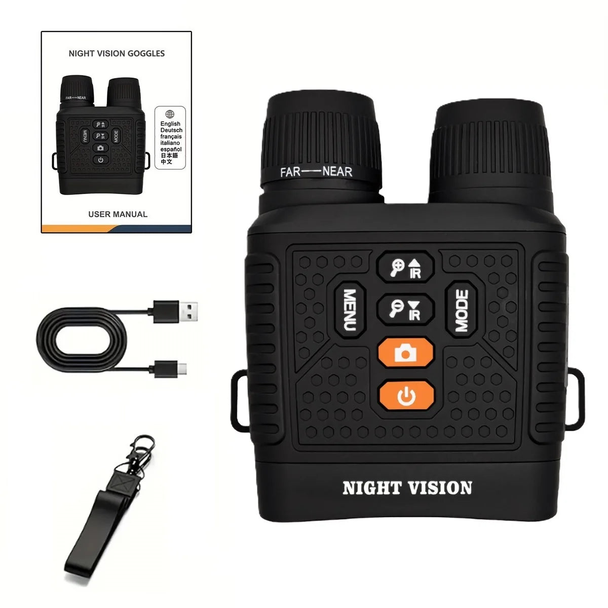 2.5K Digital Night Vision Monocular With Infrared And 6X Zoom