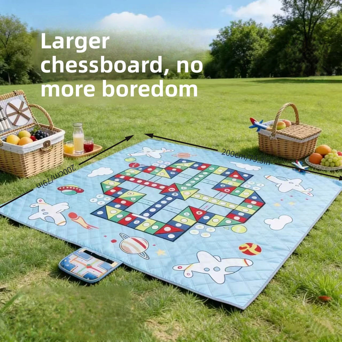 Portable Moisture Resistant Outdoor Picnic Mat for Camping and Beach
