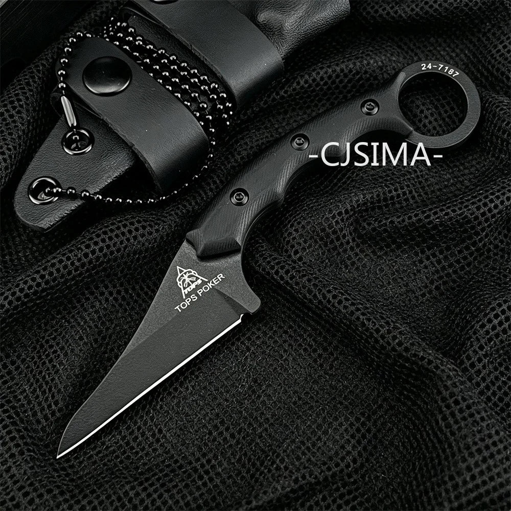 DIY Supplies Fixed Blade Outdoor Camping Knife With Sheath