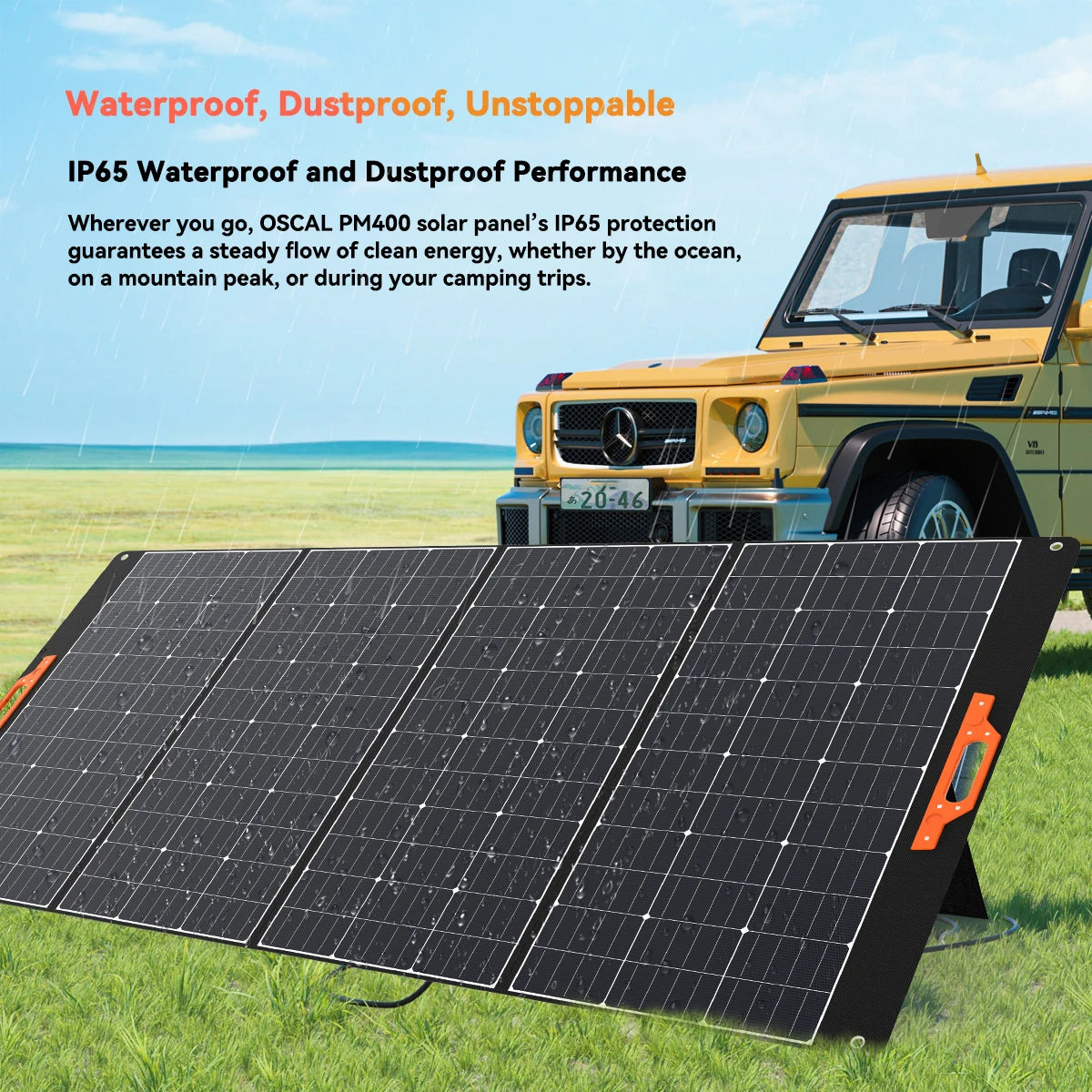 OSCAL Portable Foldable Monocrystalline Solar Panel Charger For Power Stations