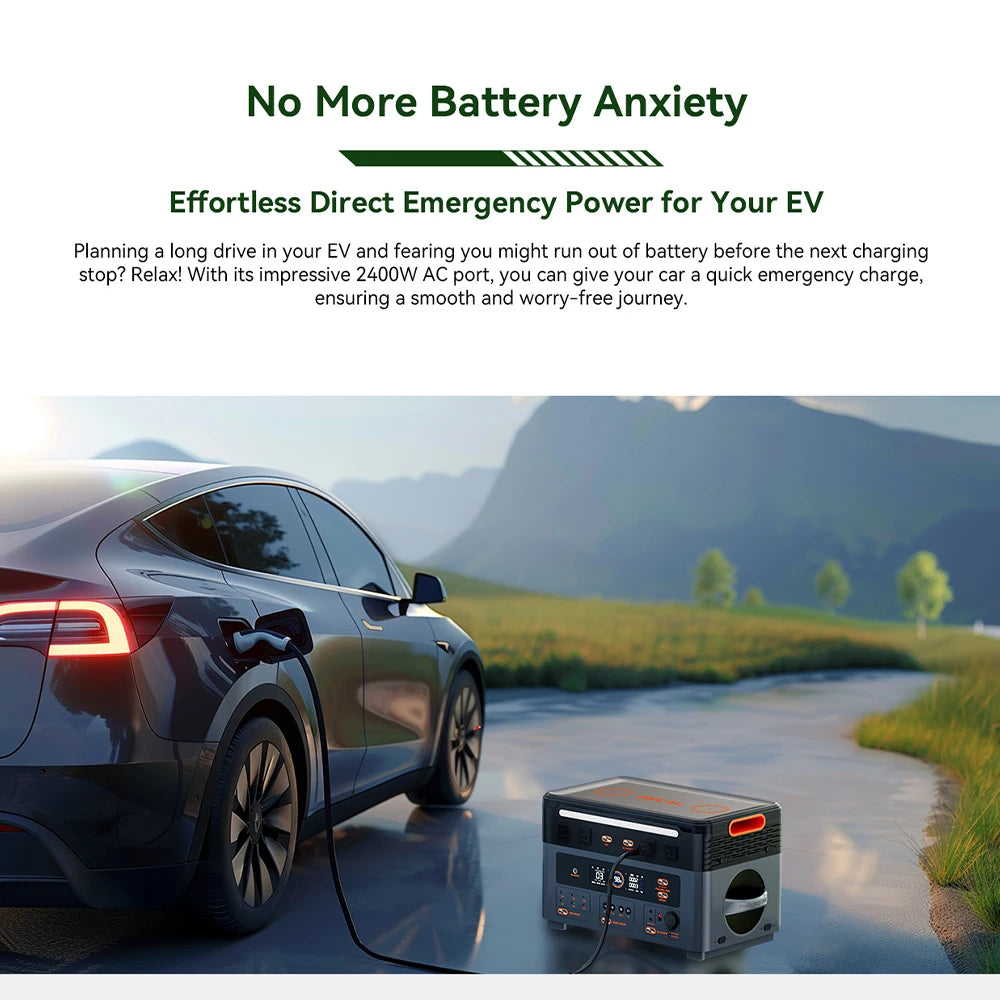 OSCAL PM2400 Portable Power Station With LiFePO4 Battery Backup