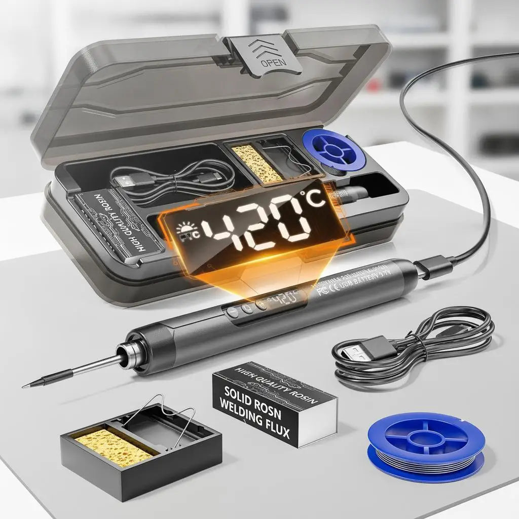 USB Rechargeable Cordless Soldering Iron With Adjustable Temperature Control