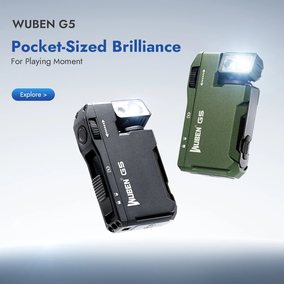 WUBEN Magnetic EDC Flashlight With USB C Rechargeable Design