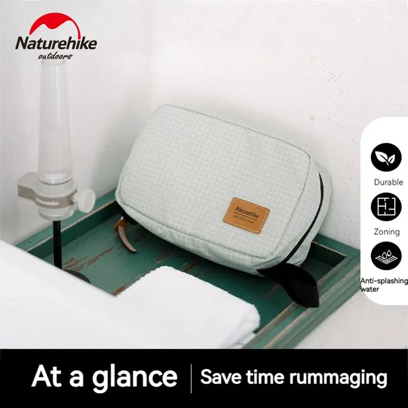 Naturehike Waterproof Hanging Toiletry Bag With Wet And Dry Compartments