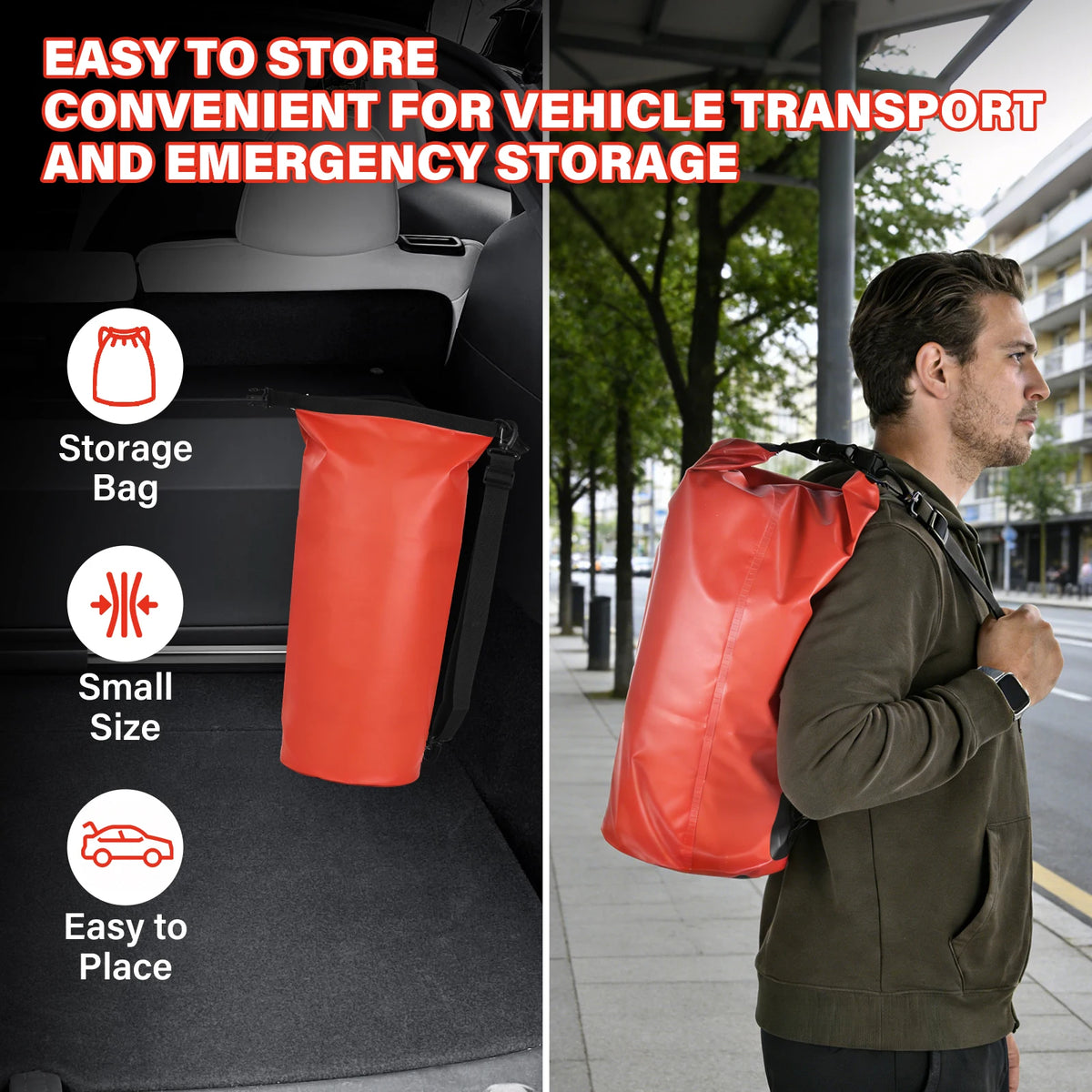 Vehicle Fire Suppression Blanket With Carry Bag for Emergency Safety