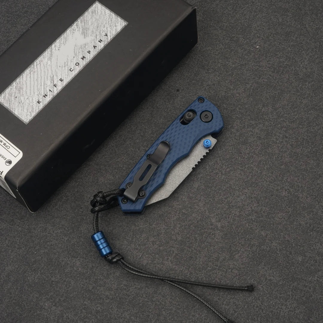 M390 Spear Point Folding Knife for Camping and Tactical Use