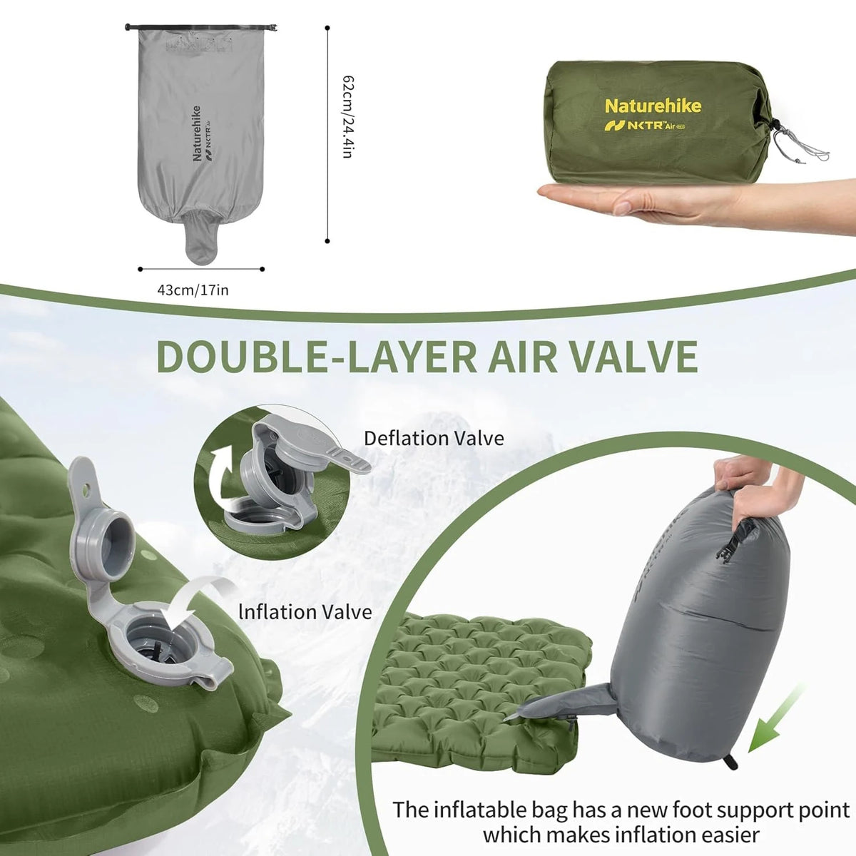 Naturehike Ultralight Insulated Inflatable Sleeping Pad