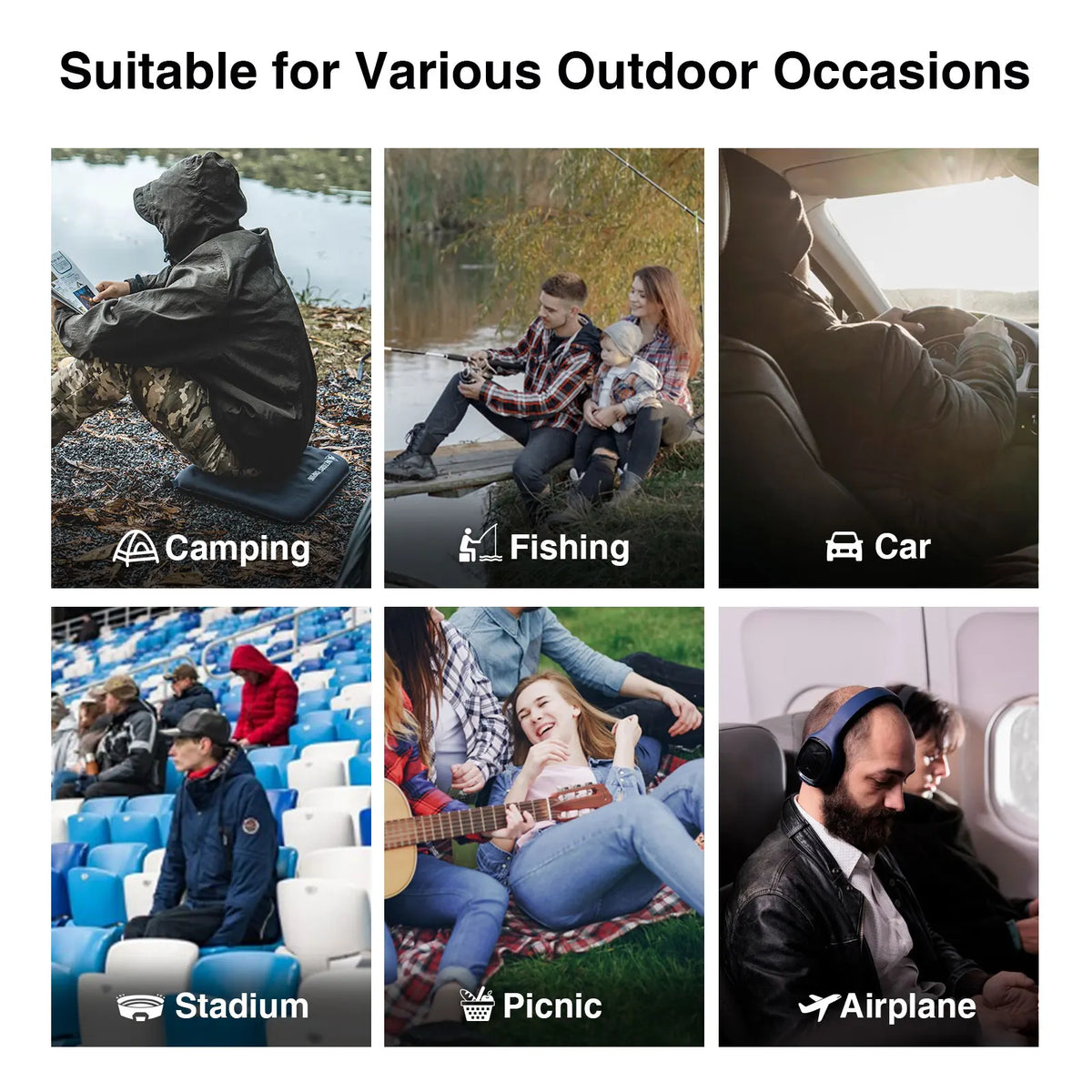 OneTigris Inflatable Seat Cushion for Camping and Travel