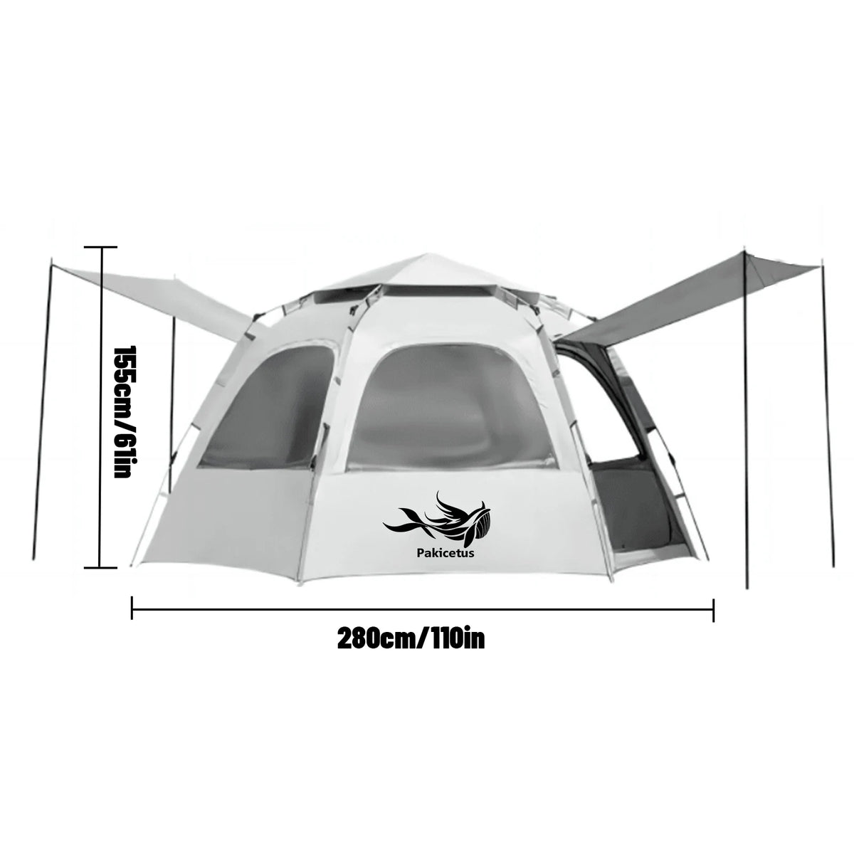 Pakicetus Quick Setup Dome Camping Tent With Dual Doors