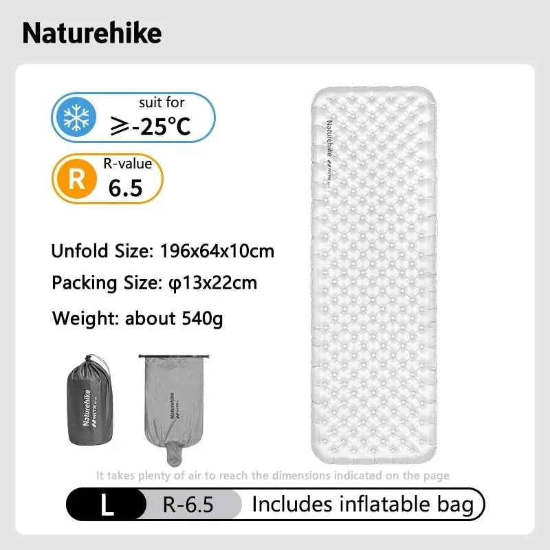 Naturehike R6.5 Ultralight Inflatable Camping Sleeping Pad