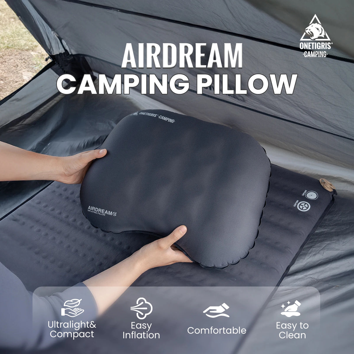 OneTigris Airdream Compact Inflatable Travel Neck Pillow