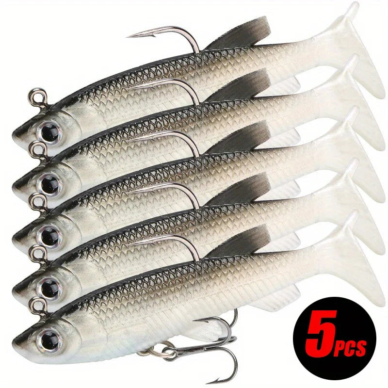 Realistic Soft Fishing Lure Kit With Sharp Hooks
