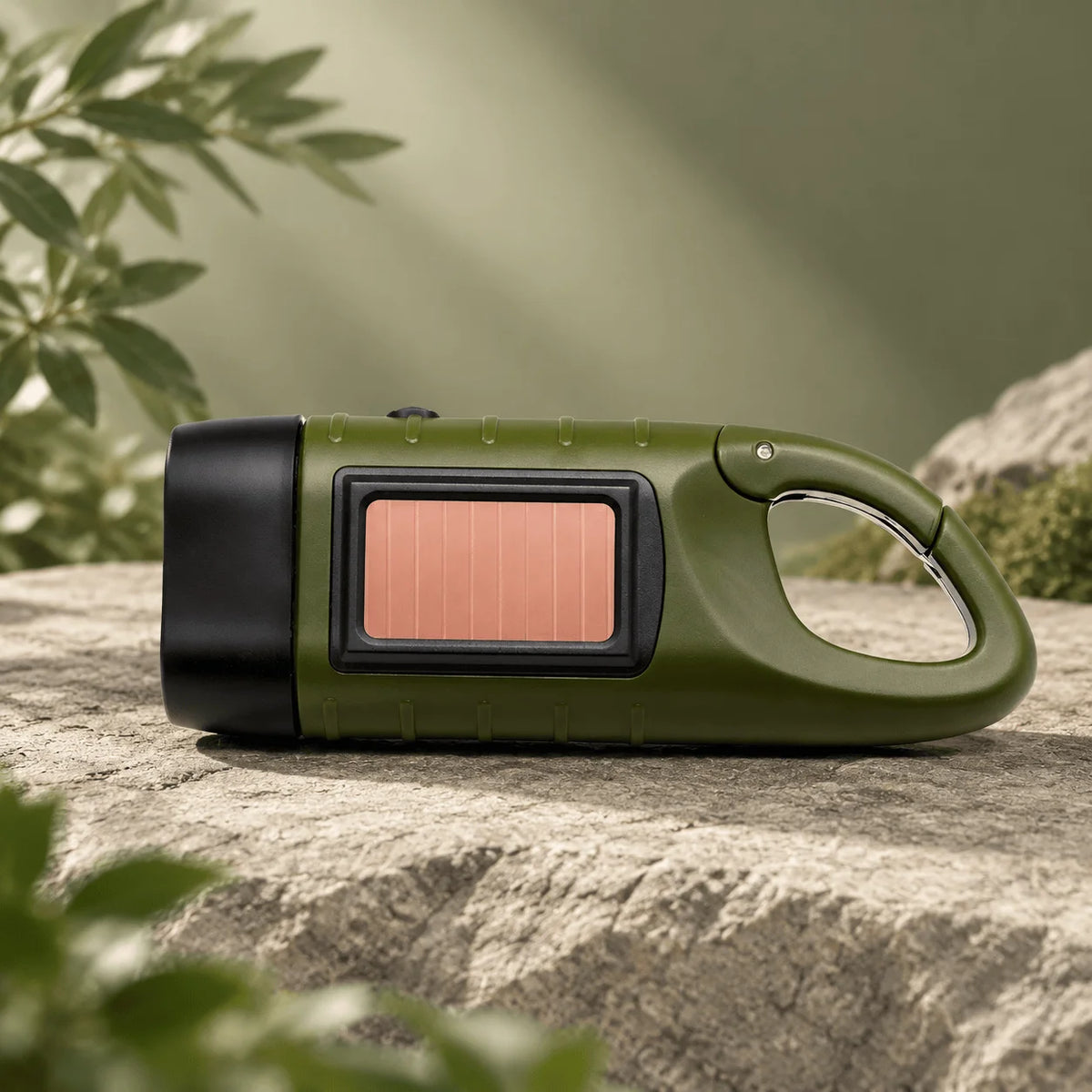 STONEGO Solar Powered LED Flashlight With Emergency Charging Light