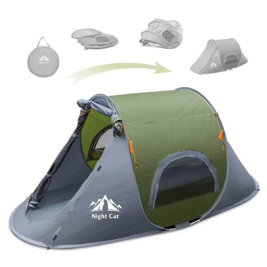 Night Cat Instant Setup Waterproof Camping Tent Outdoor