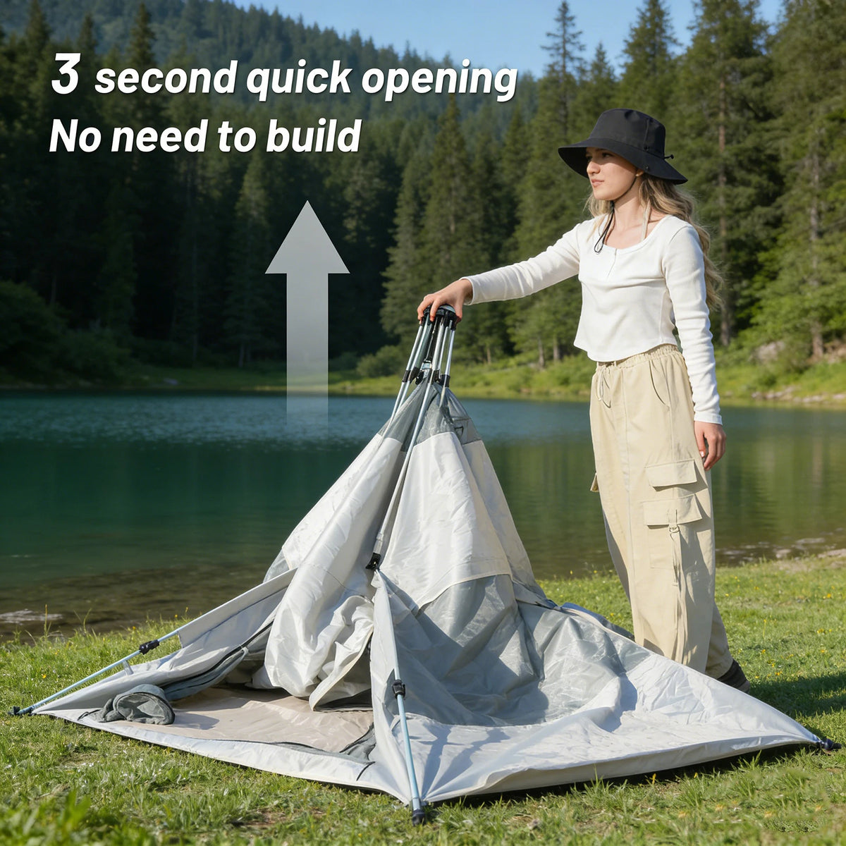 Pakicetus Quick Setup Dome Camping Tent With Dual Doors