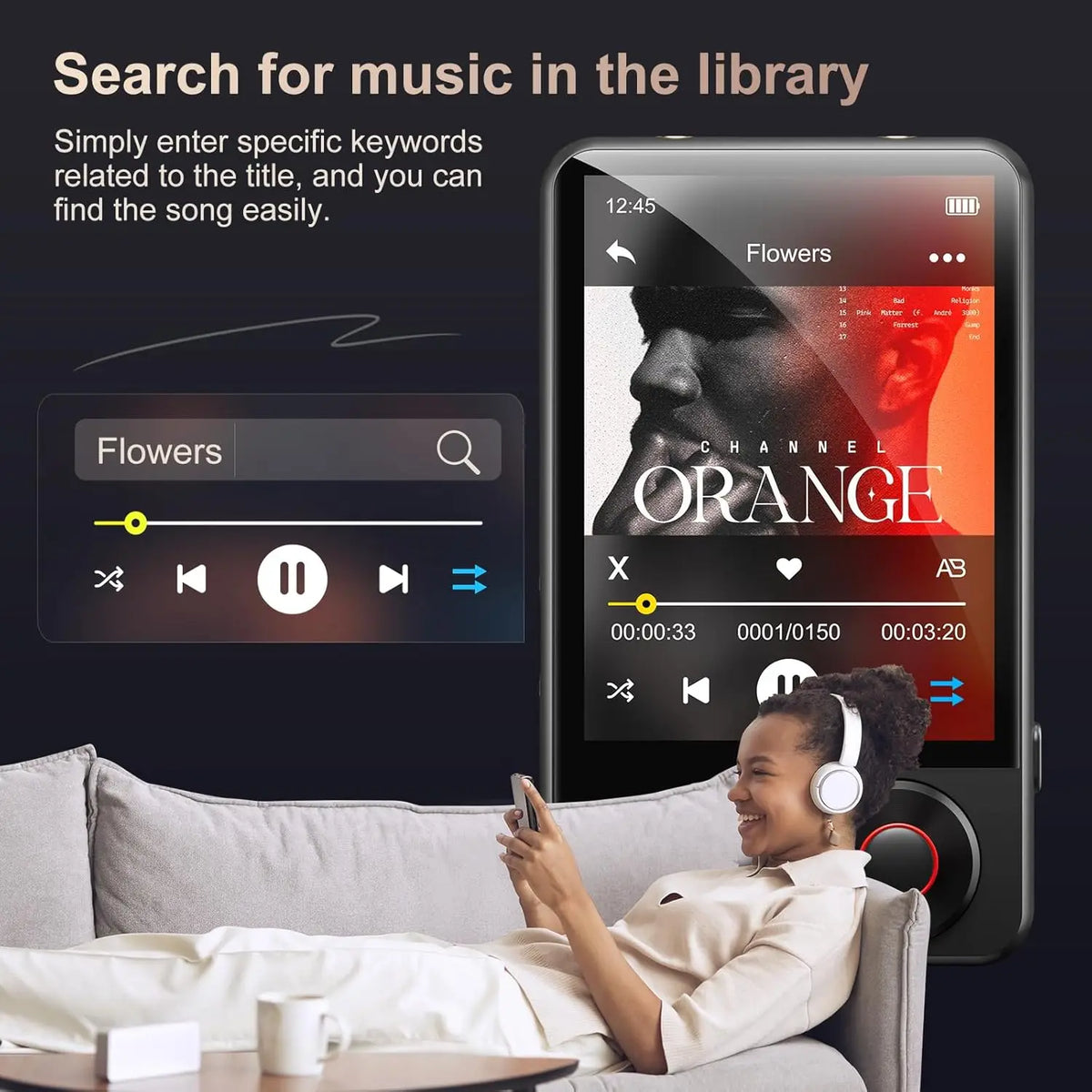 MECHEN Bluetooth MP3 Player With HiFi Audio And FM Radio