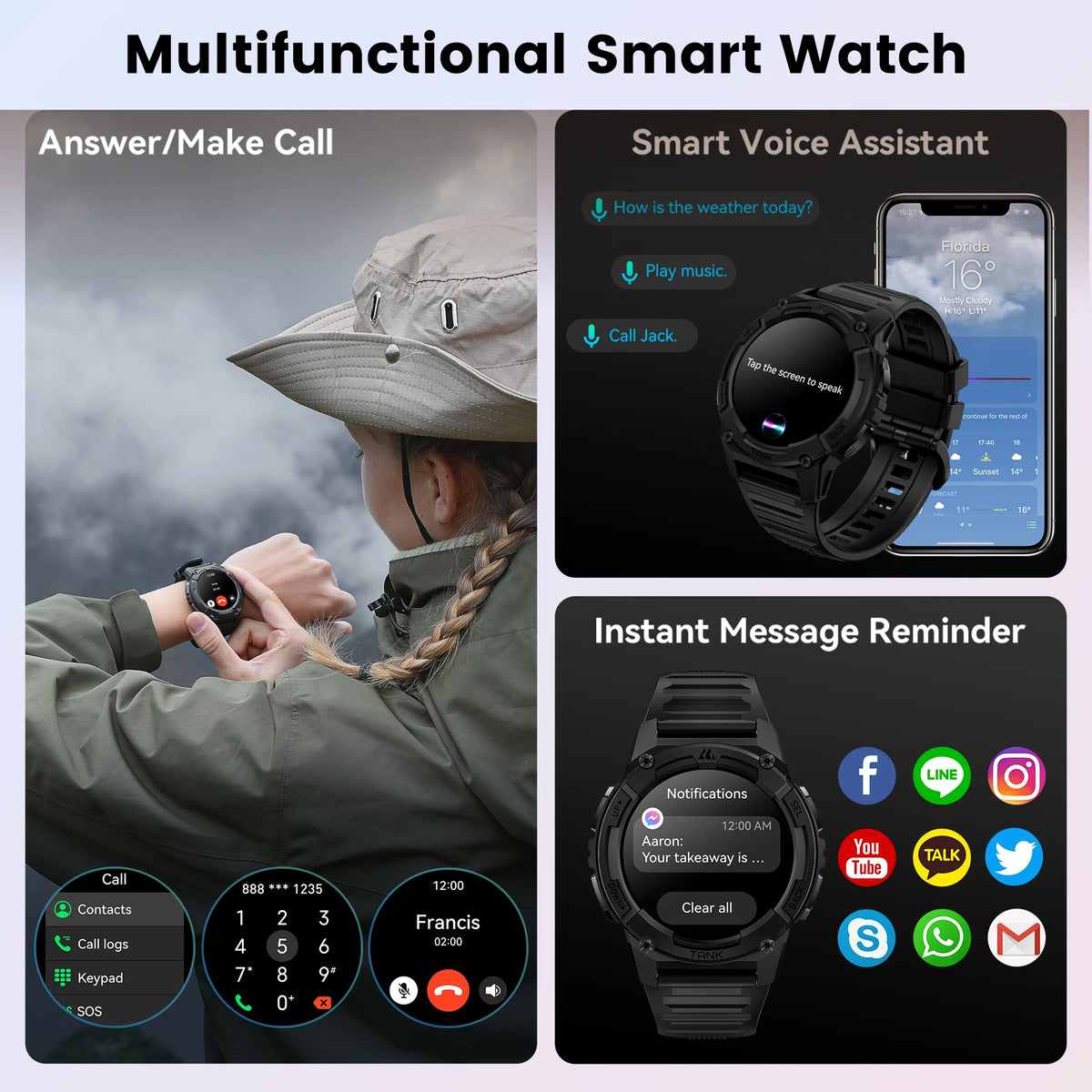 KOSPET Tank S2 GPS Smartwatch With AMOLED Display And Calls