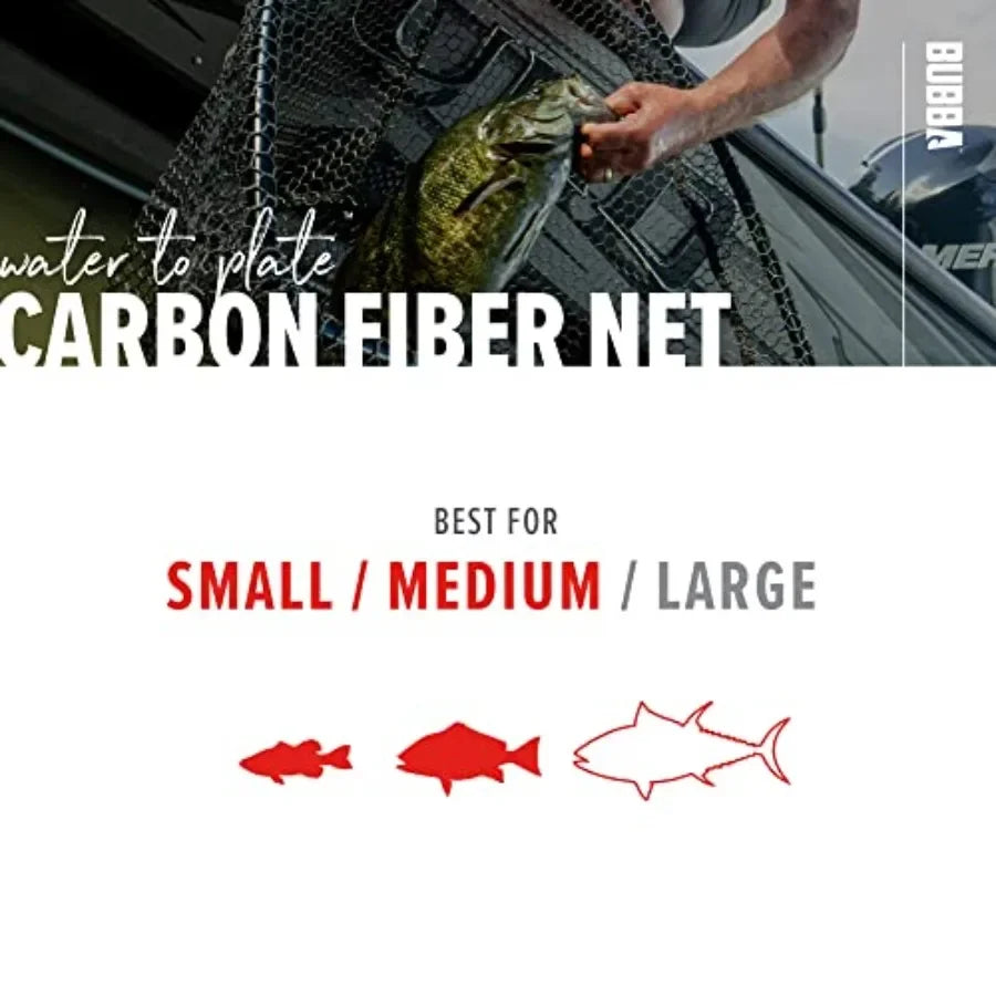 Carbon Fiber Landing Net Non-Slip Grip Handles For Fishing