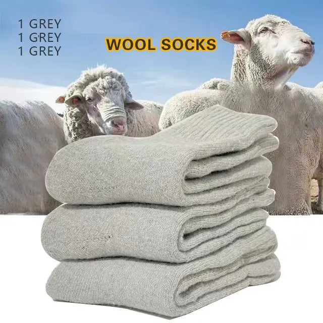 Unisex Winter Warm Wool Blend Crew Socks