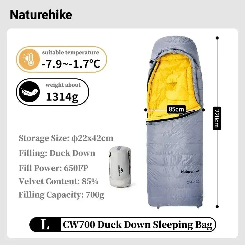 Naturehike Ultralight Duck Down Sleeping Bag For Camping