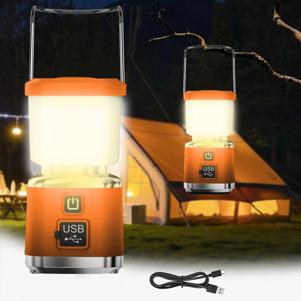 Portable LED Camping String Lantern With Power Bank And Dimming