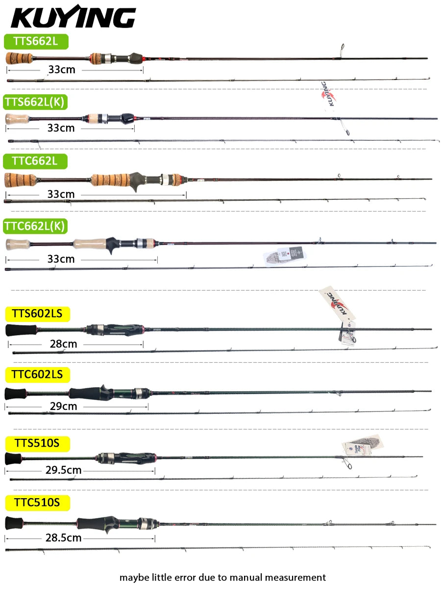KUYING TETON Carbon Spinning and Casting Fishing Rod